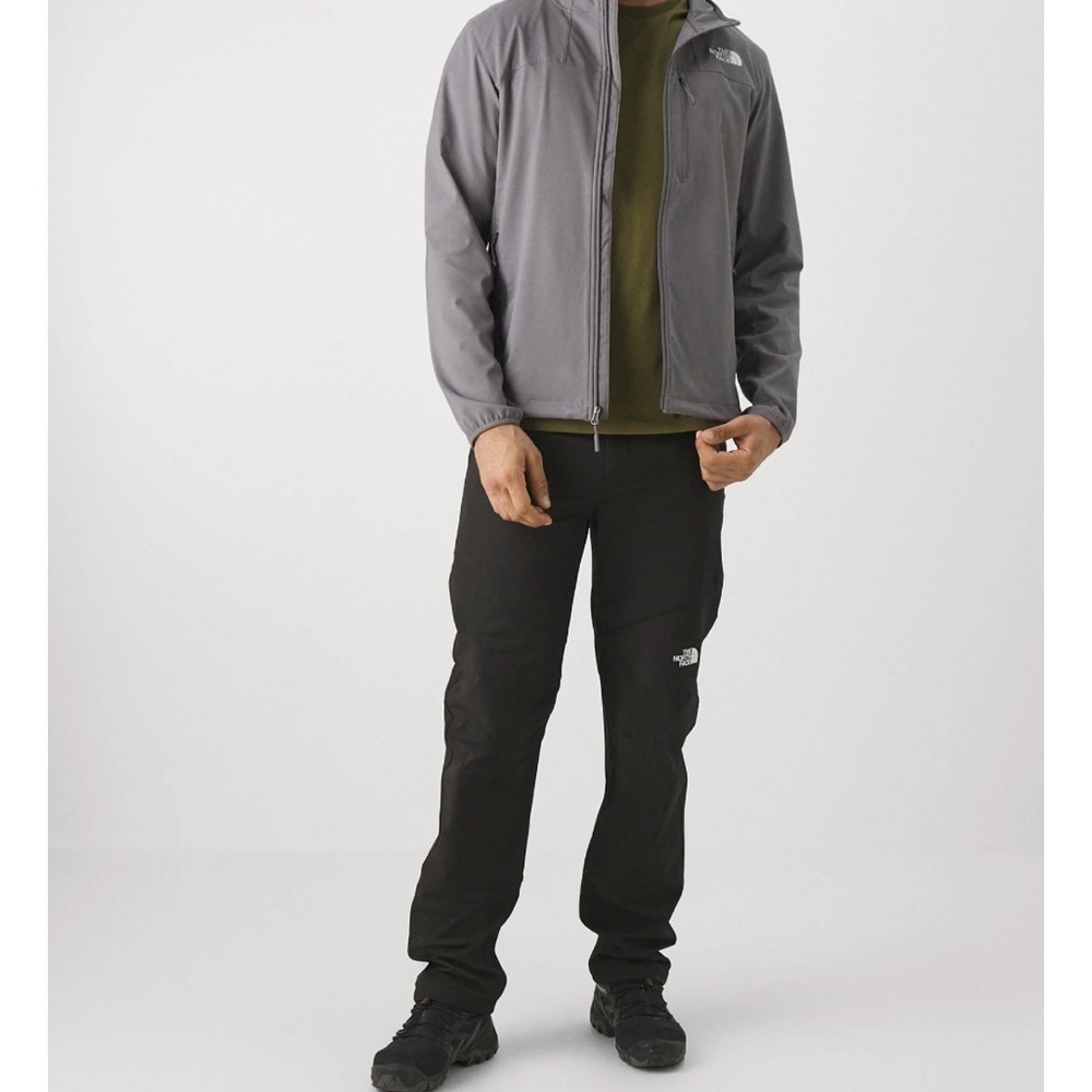 The North Face Apex Bionic Full Zip Softshell Windwall Grey Jacket Sz S Men